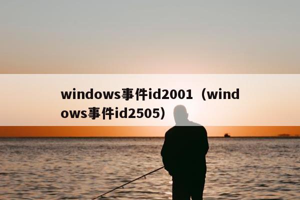 windows事件id2001（windows事件id2505）