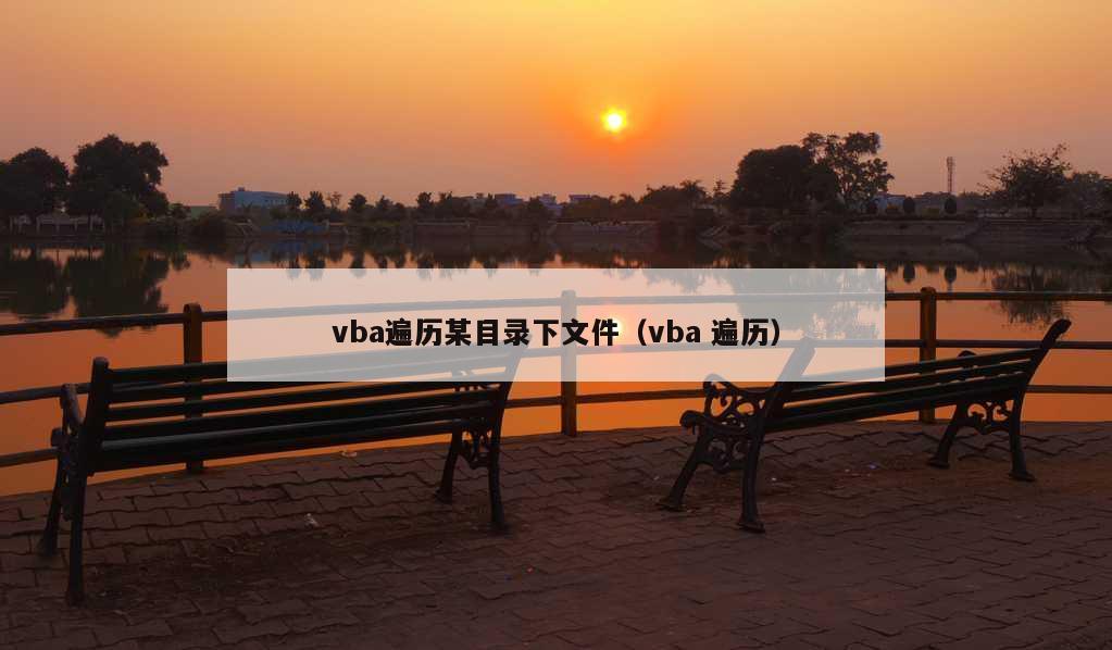 vba遍历某目录下文件（vba 遍历）