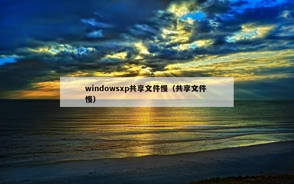 windowsxp共享文件慢（共享文件 慢）