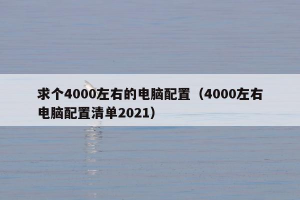 求个4000左右的电脑配置（4000左右电脑配置清单2021）