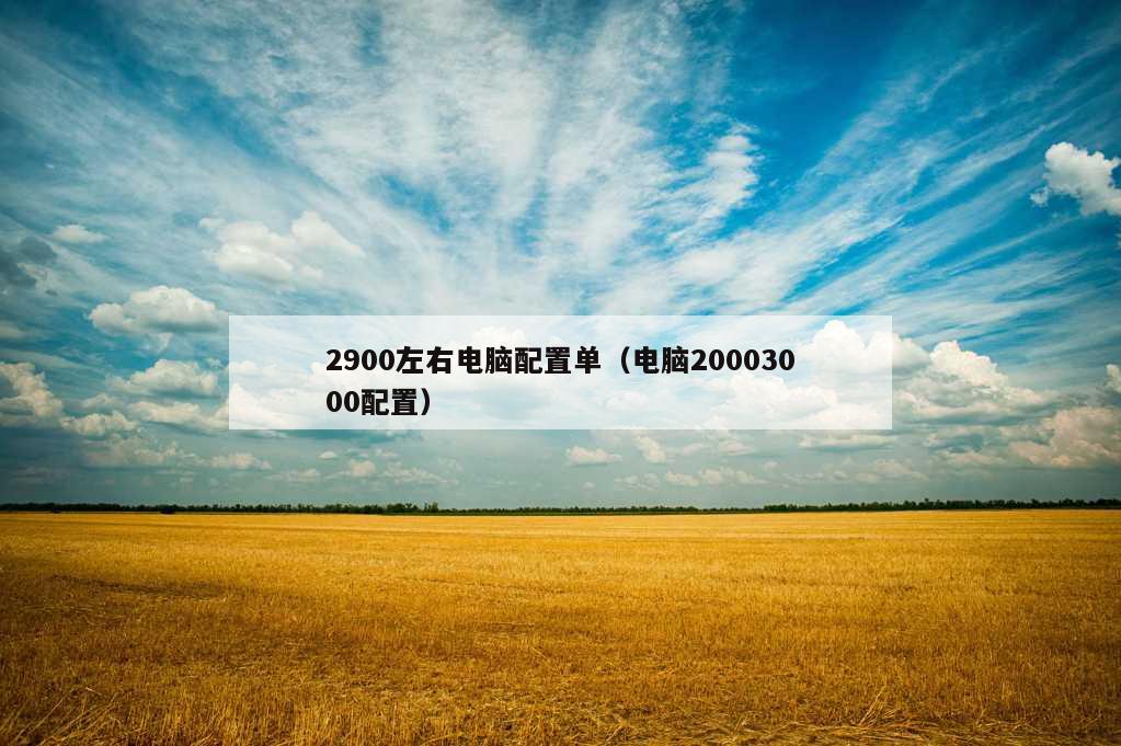 2900左右电脑配置单（电脑20003000配置）