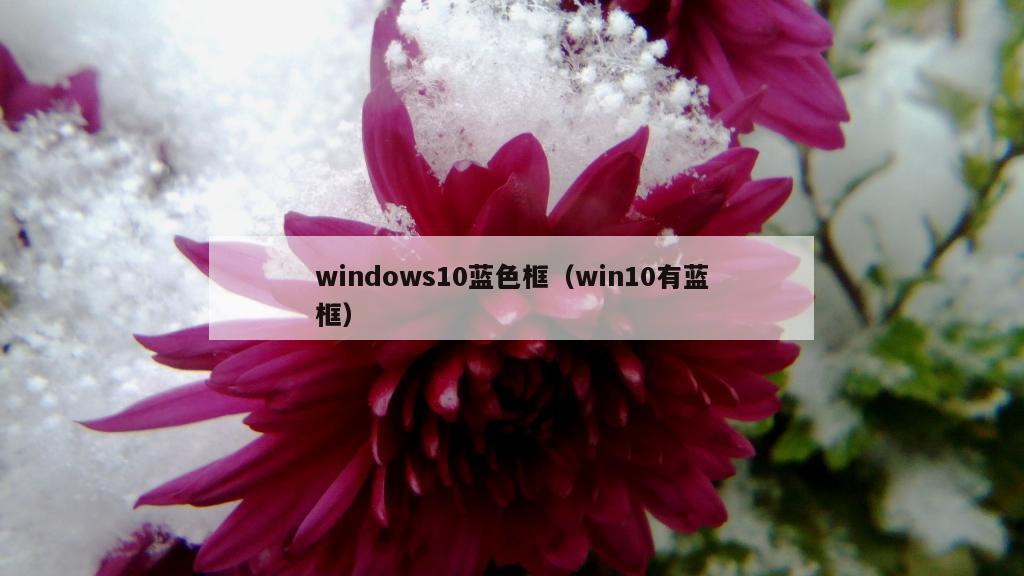 windows10蓝色框（win10有蓝框）