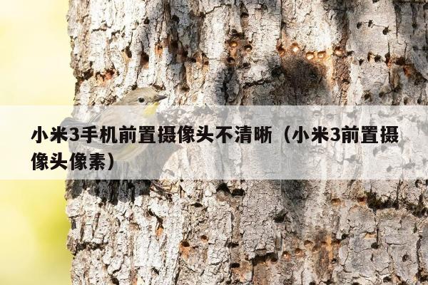 小米3手机前置摄像头不清晰（小米3前置摄像头像素）