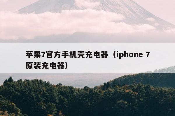 苹果7官方手机壳充电器（iphone 7原装充电器）