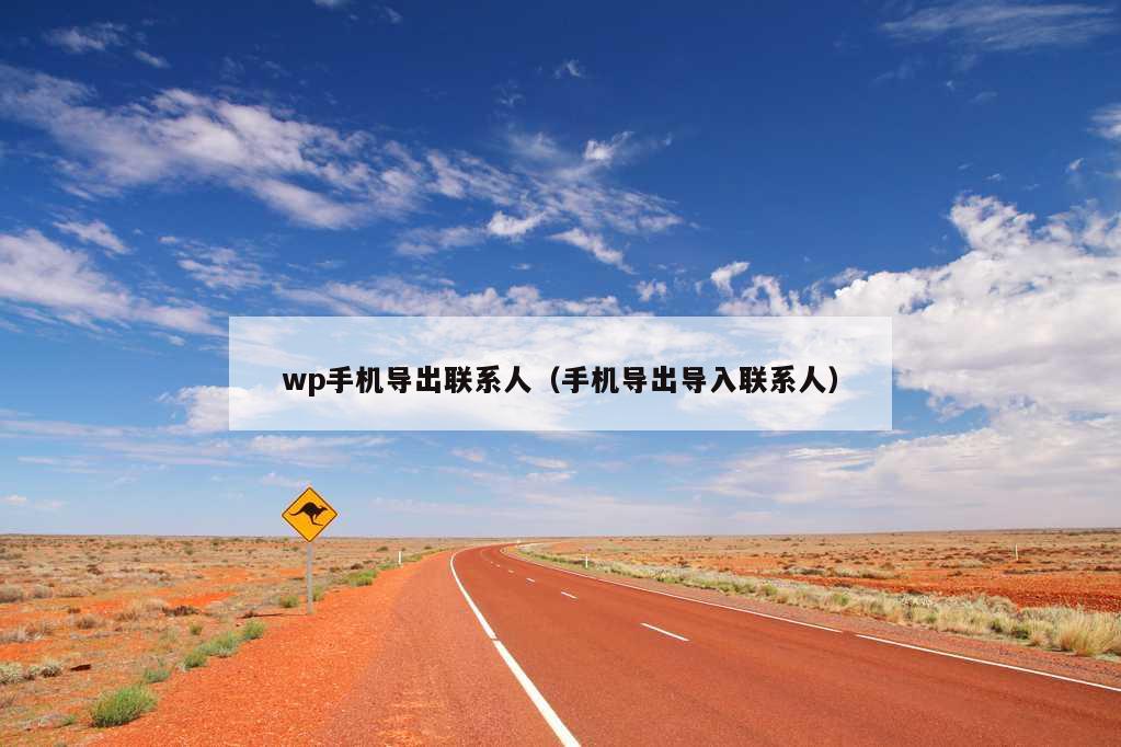 wp手机导出联系人（手机导出导入联系人）