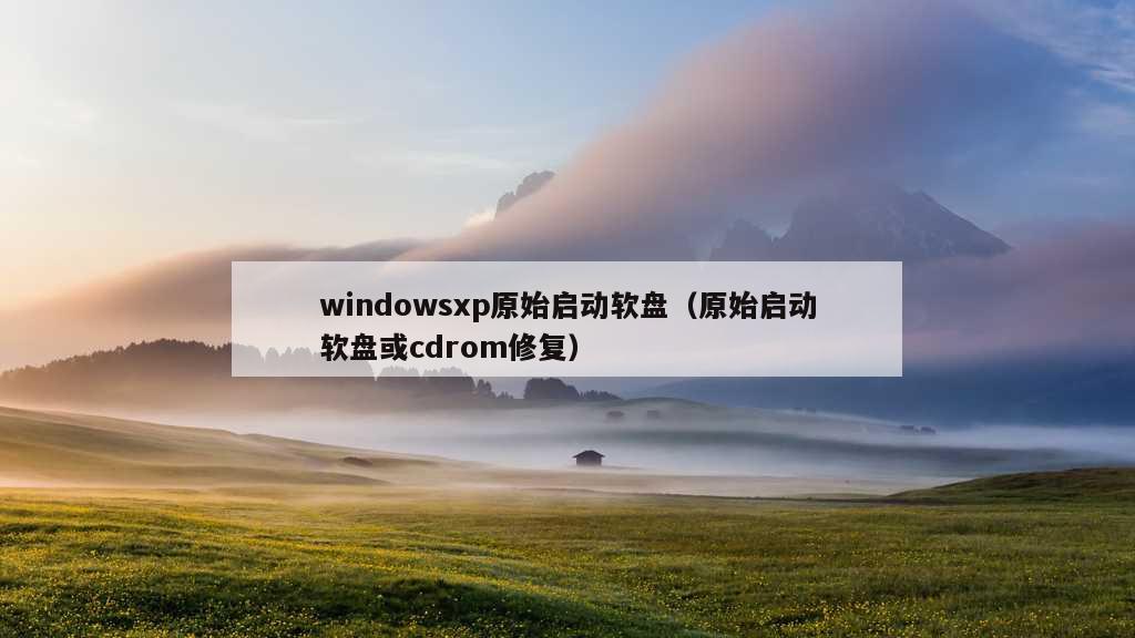 windowsxp原始启动软盘（原始启动软盘或cdrom修复）