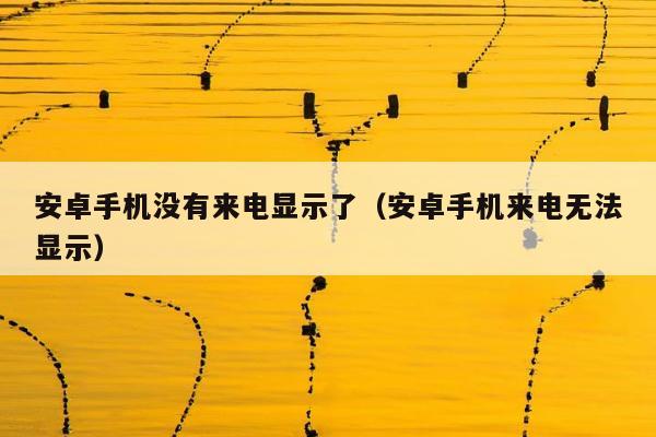 安卓手机没有来电显示了（安卓手机来电无法显示）