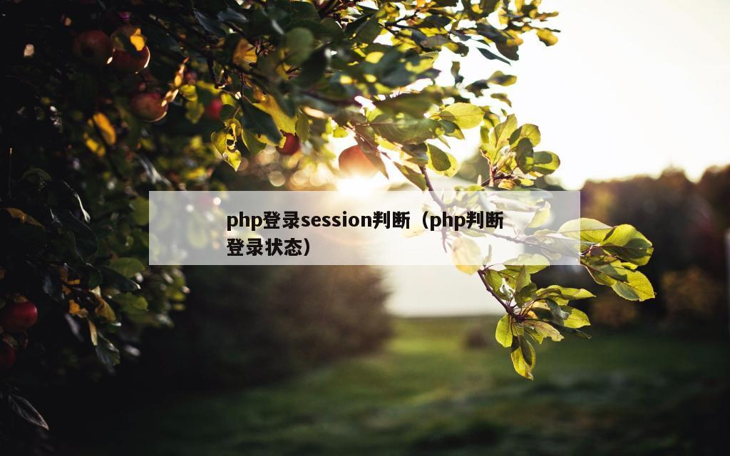 php登录session判断（php判断登录状态）