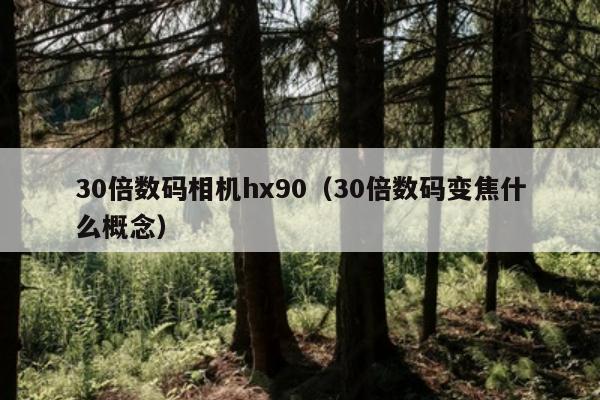 30倍数码相机hx90（30倍数码变焦什么概念）