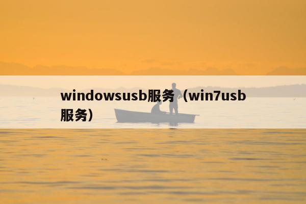 windowsusb服务（win7usb服务）