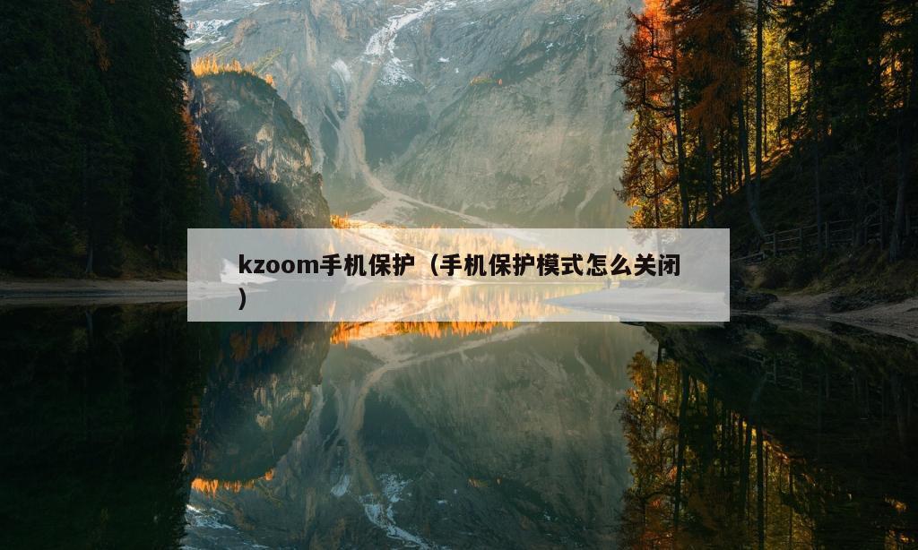 kzoom手机保护（手机保护模式怎么关闭）