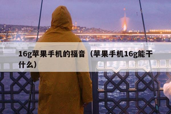 16g苹果手机的福音（苹果手机16g能干什么）