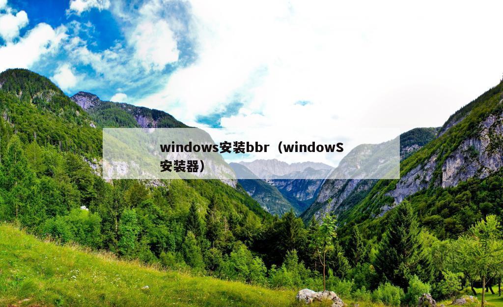 windows安装bbr（windowS安装器）