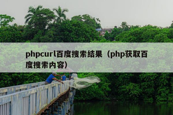 phpcurl百度搜索结果（php获取百度搜索内容）