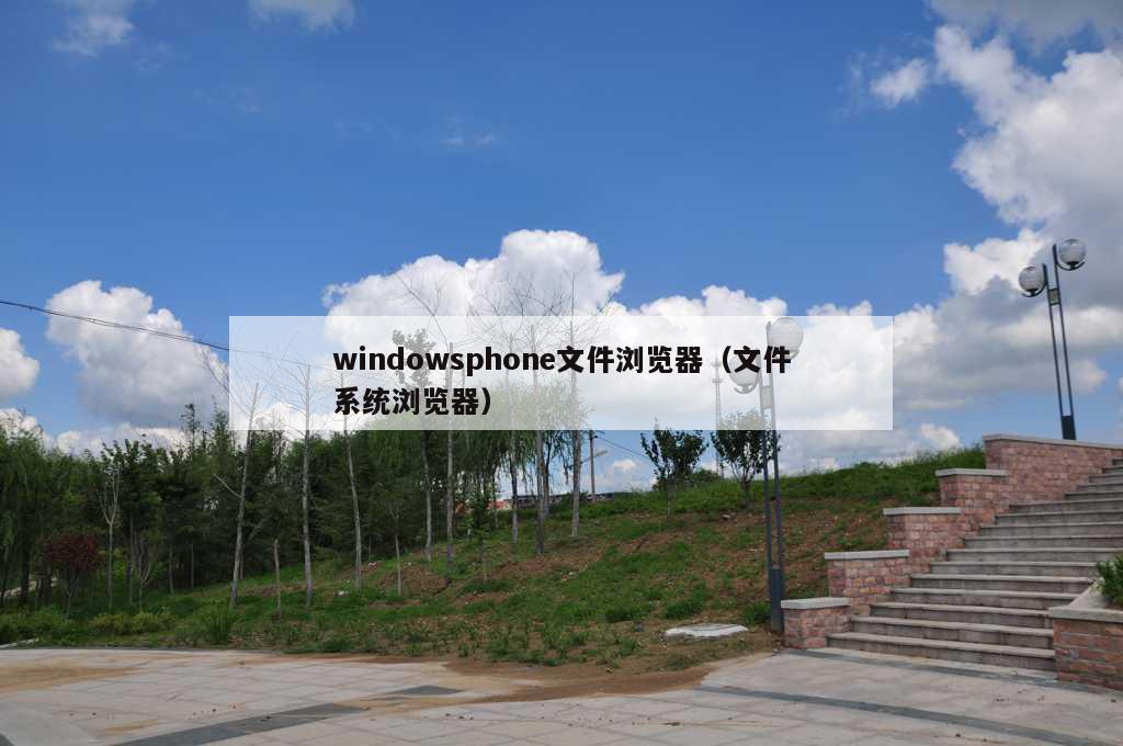 windowsphone文件浏览器（文件系统浏览器）