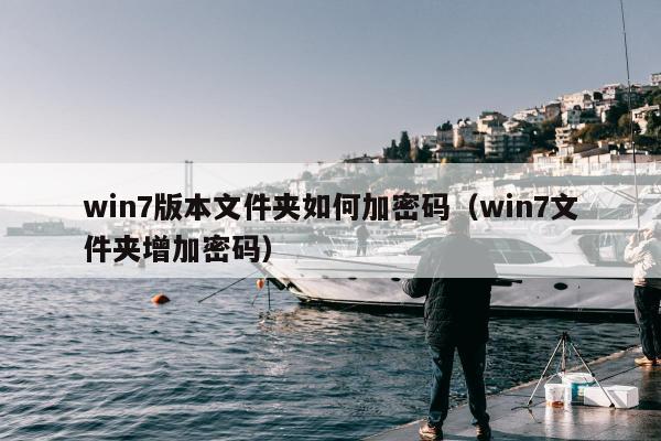 win7版本文件夹如何加密码（win7文件夹增加密码）