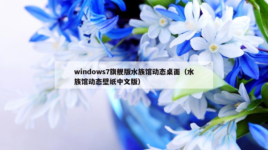 windows7旗舰版水族馆动态桌面（水族馆动态壁纸中文版）