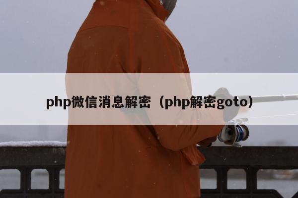 php微信消息解密（php解密goto）