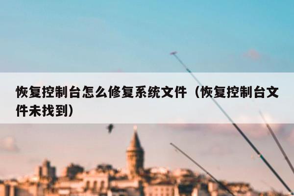 恢复控制台怎么修复系统文件（恢复控制台文件未找到）