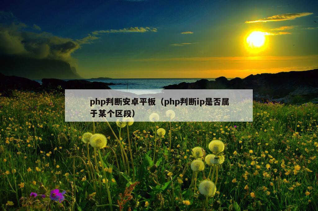 php判断安卓平板（php判断ip是否属于某个区段）