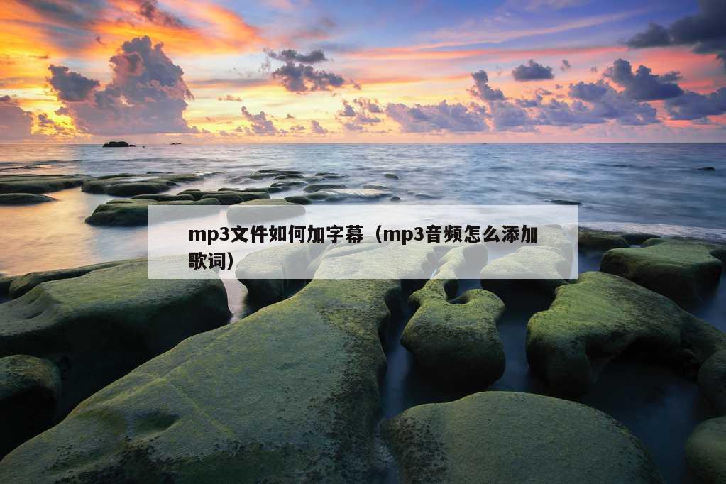 mp3文件如何加字幕（mp3音频怎么添加歌词）