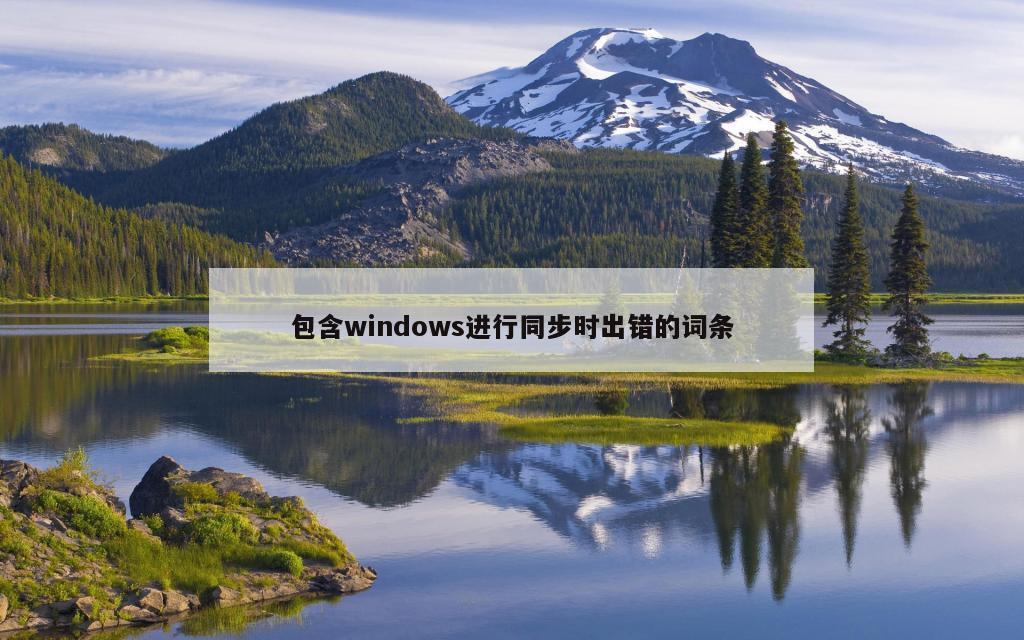 包含windows进行同步时出错的词条