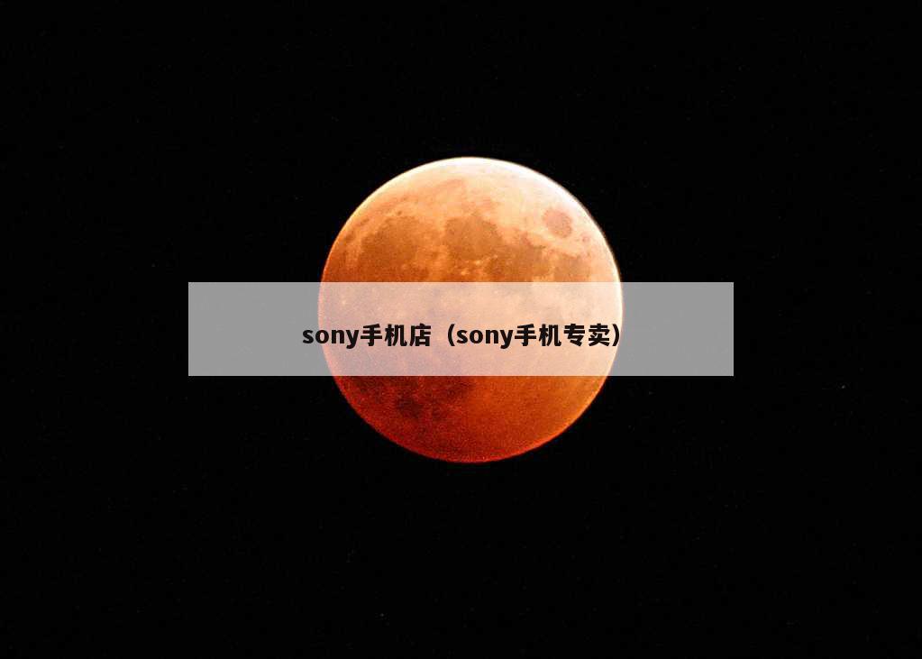 sony手机店（sony手机专卖）