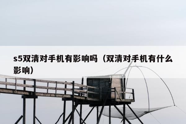 s5双清对手机有影响吗（双清对手机有什么影响）