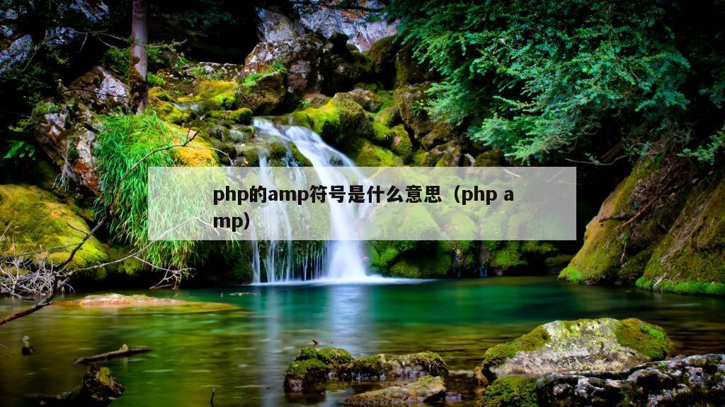 php的amp符号是什么意思（php amp）