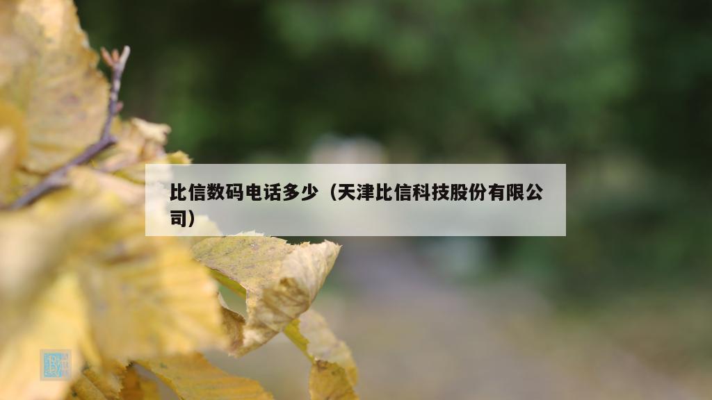 比信数码电话多少（天津比信科技股份有限公司）