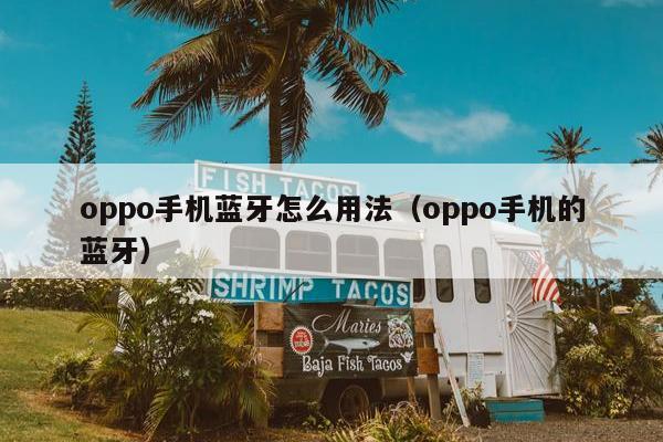 oppo手机蓝牙怎么用法（oppo手机的蓝牙）