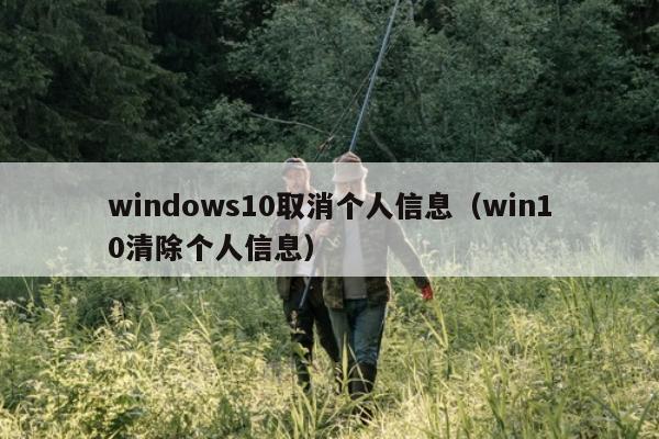 windows10取消个人信息（win10清除个人信息）