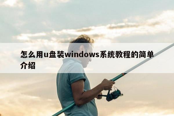 怎么用u盘装windows系统教程的简单介绍