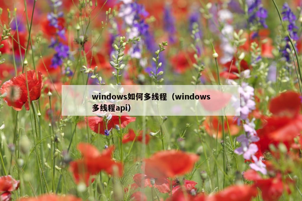 windows如何多线程（windows多线程api）