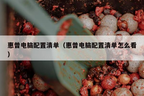 惠普电脑配置清单（惠普电脑配置清单怎么看）