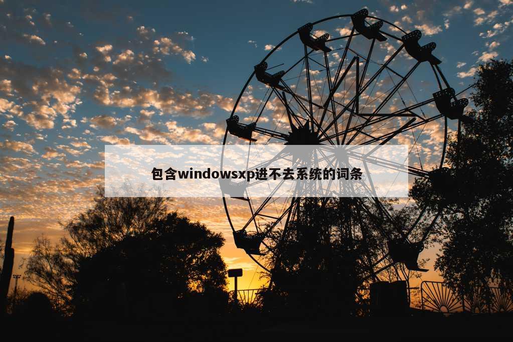 包含windowsxp进不去系统的词条