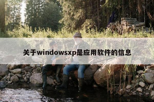 关于windowsxp是应用软件的信息