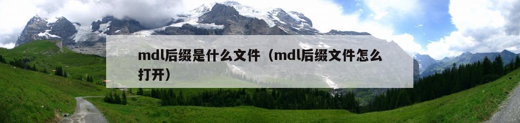 mdl后缀是什么文件（mdl后缀文件怎么打开）