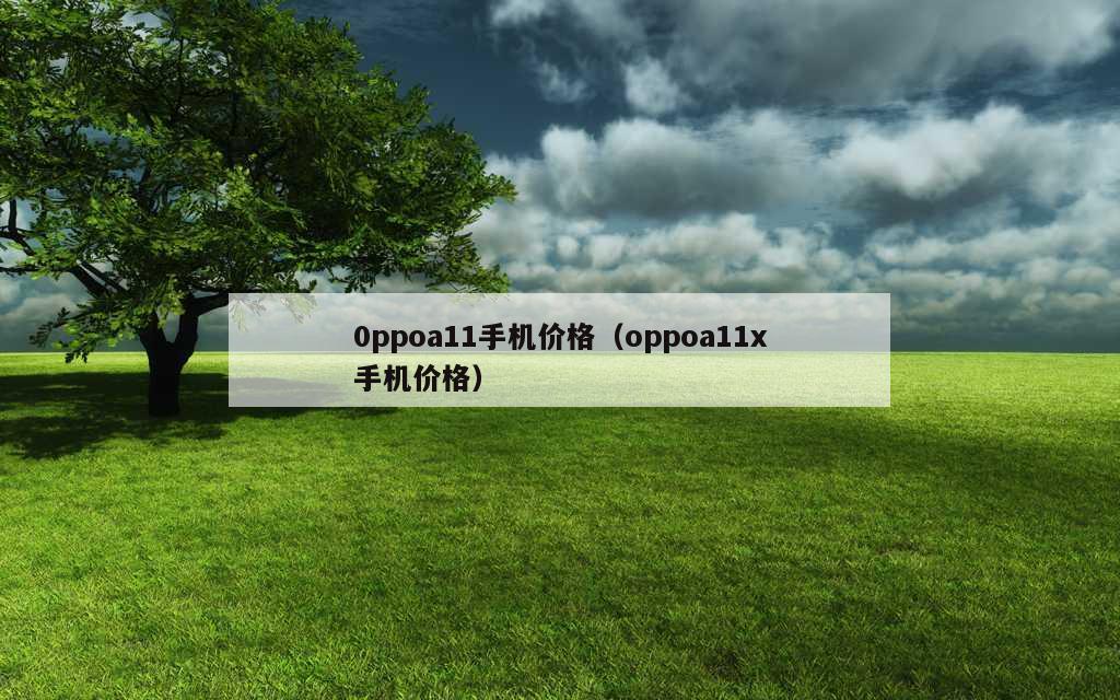 0ppoa11手机价格（oppoa11x手机价格）