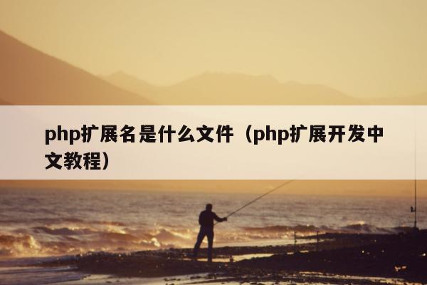 php扩展名是什么文件（php扩展开发中文教程）