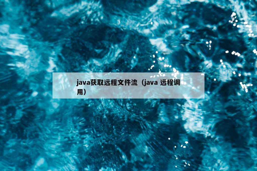 java获取远程文件流（java 远程调用）