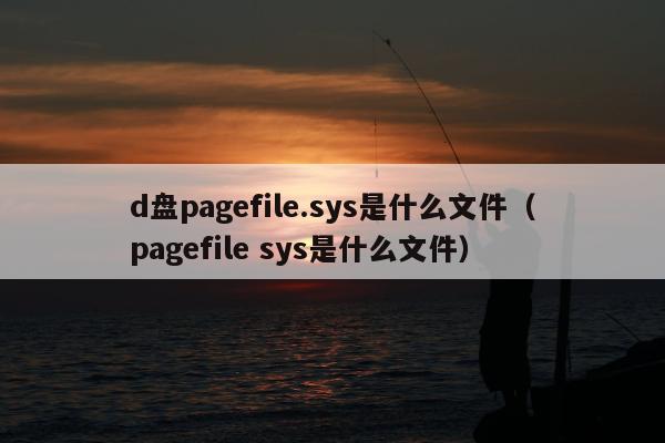 d盘pagefile.sys是什么文件（pagefile sys是什么文件）