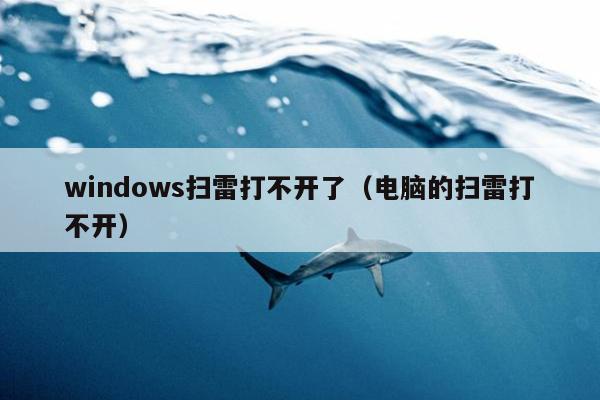 windows扫雷打不开了（电脑的扫雷打不开）