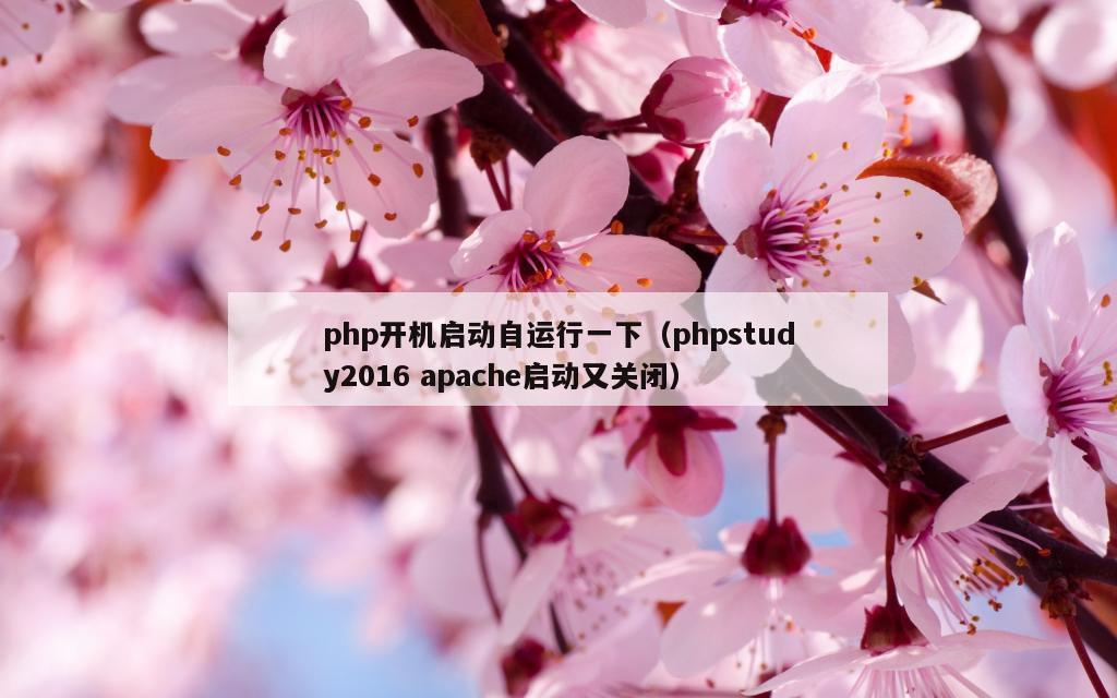 php开机启动自运行一下（phpstudy2016 apache启动又关闭）