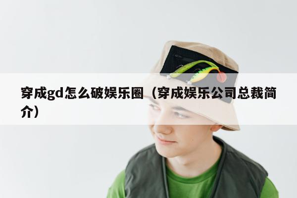 穿成gd怎么破娱乐圈（穿成娱乐公司总裁简介）