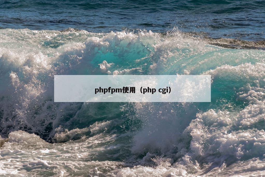 phpfpm使用（php cgi）