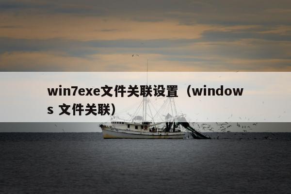 win7exe文件关联设置（windows 文件关联）