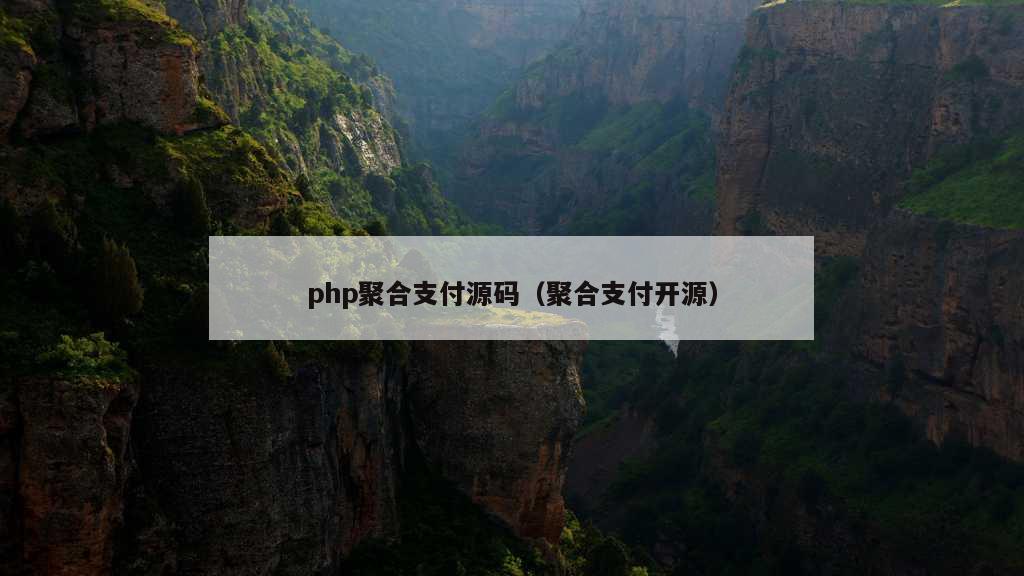 php聚合支付源码（聚合支付开源）