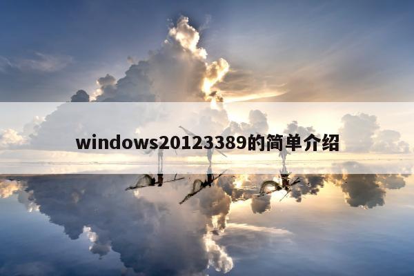 windows20123389的简单介绍