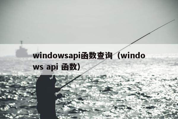 windowsapi函数查询（windows api 函数）